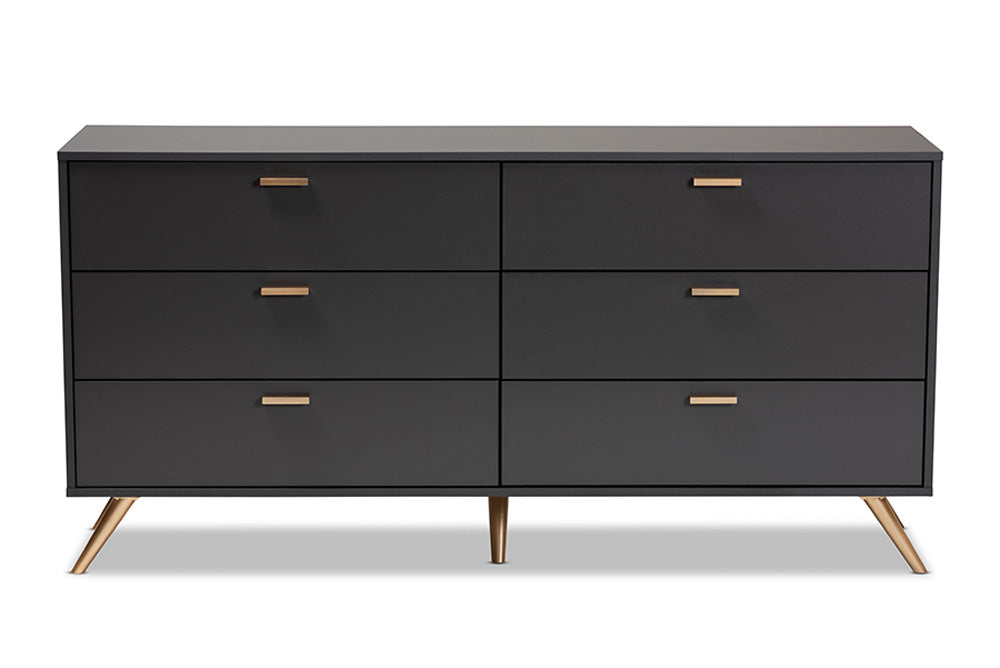 Baxton Studio - Kelson Dresser - LV19COD19231-Dark Grey-6DW-Dresser view 3