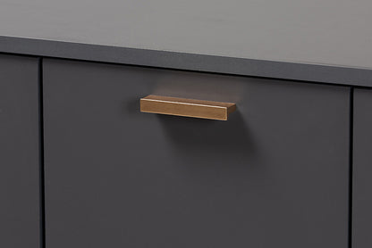 Baxton Studio - Kelson Shoe Cabinet - LV19SC1915-Dark Grey-Shoe Cabinet view 6