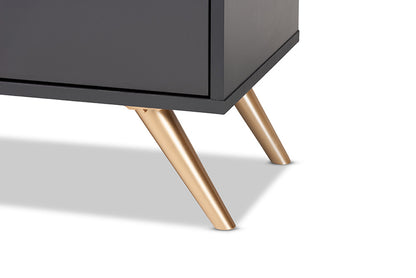 Baxton Studio - Kelson Shoe Cabinet - LV19SC1915-Dark Grey-Shoe Cabinet view 7