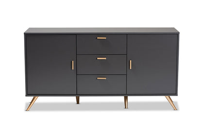 Baxton Studio - Kelson Sideboard - LV19BFT1917-Dark Grey-Buffet view 3