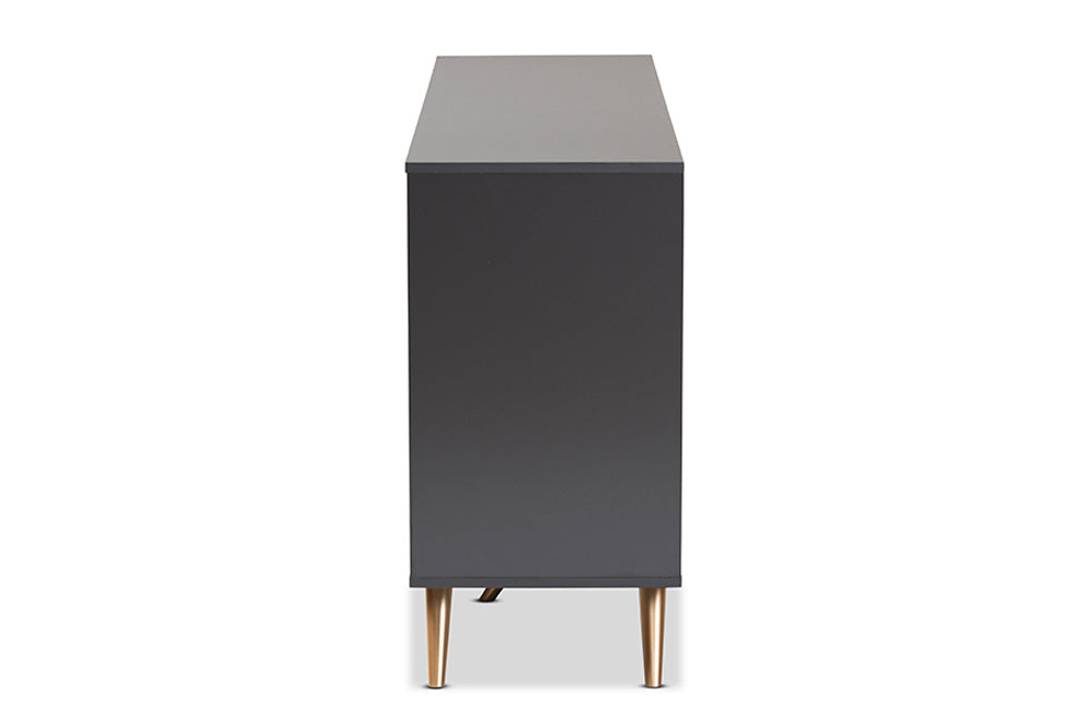Baxton Studio - Kelson Sideboard - LV19BFT1917-Dark Grey-Buffet view 4