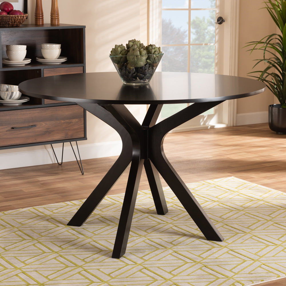 Baxton Studio - Kenji Dining Table in Dark Brown - RH7208T-Dark Brown-48-IN-DT view 5