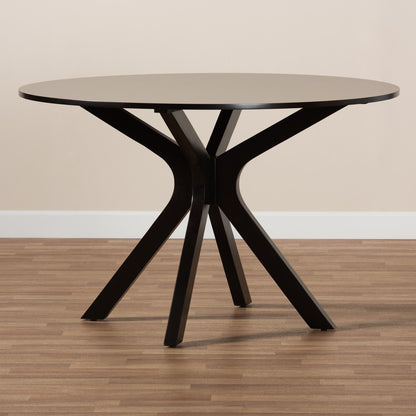 Baxton Studio - Kenji Dining Table in Dark Brown - RH7208T-Dark Brown-48-IN-DT view 6