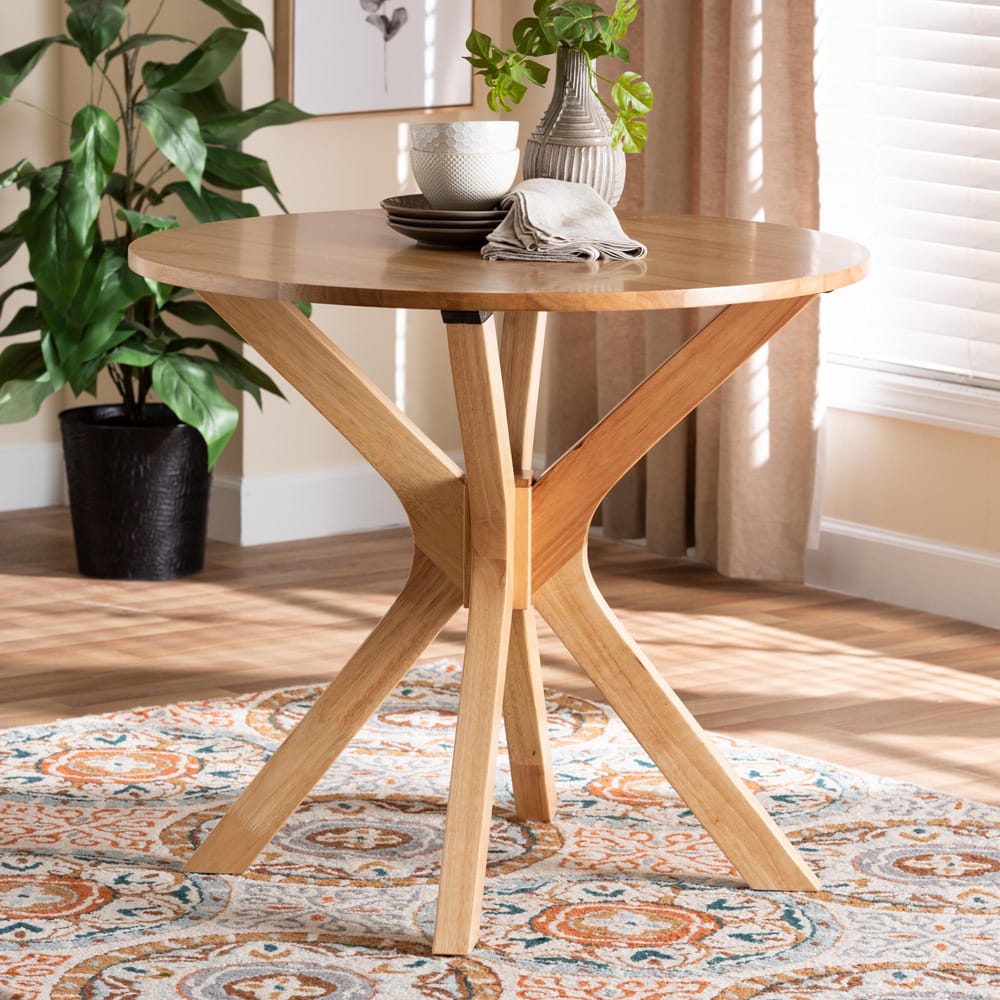 Baxton Studio - Kenji Dining Table in Natural Brown - RH7208T-Natural-35-IN-DT view 6