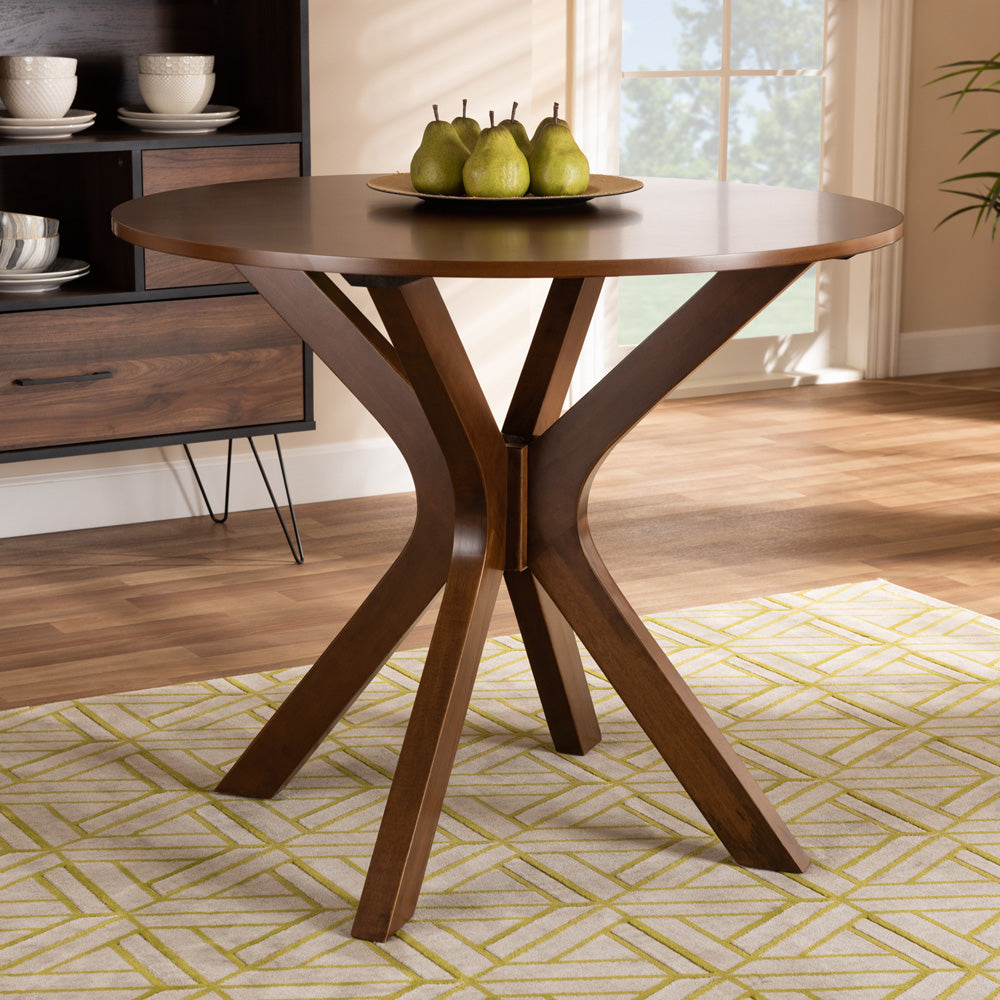 Baxton Studio - Kenji Dining Table in Walnut - RH7208T-Walnut-35-IN-DT view 5