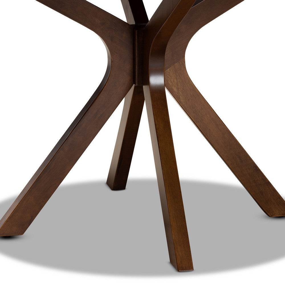 Baxton Studio - Kenji Dining Table in Walnut - RH7208T-Walnut-48-IN-DT view 4