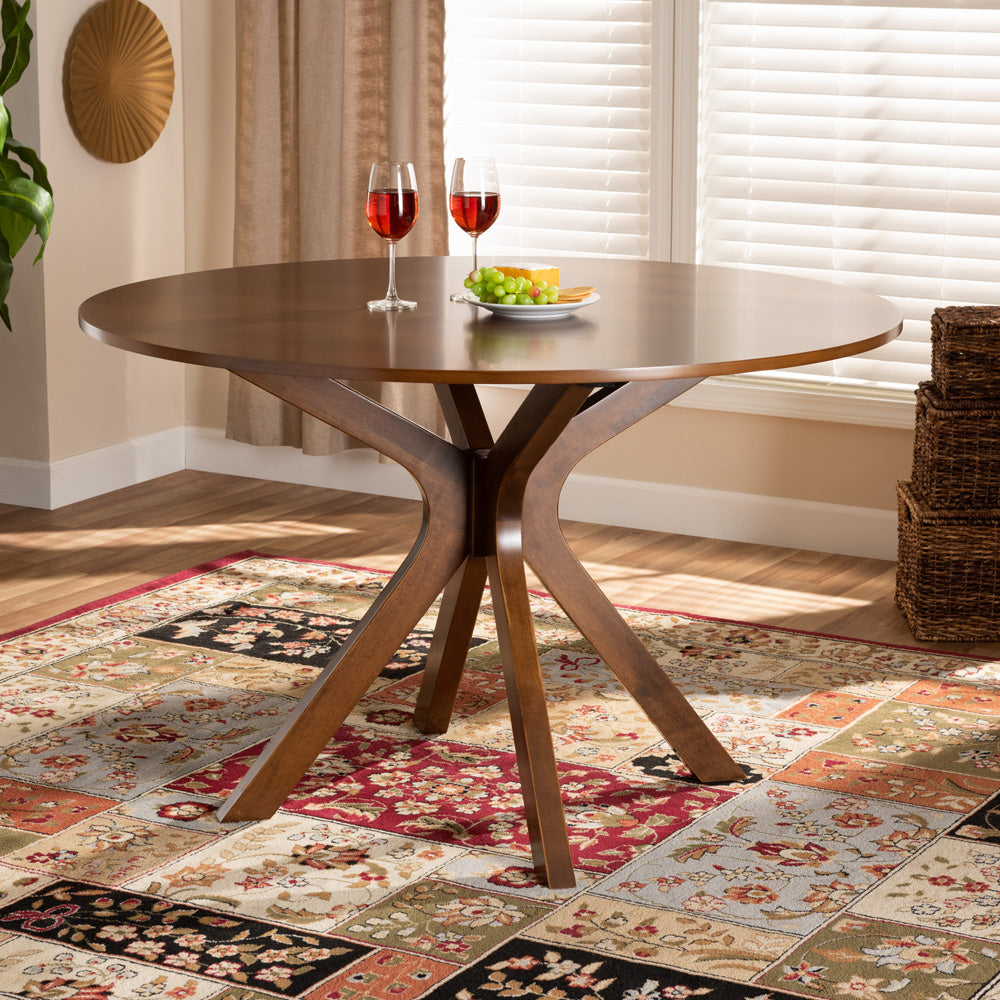 Baxton Studio - Kenji Dining Table in Walnut - RH7208T-Walnut-48-IN-DT view 5