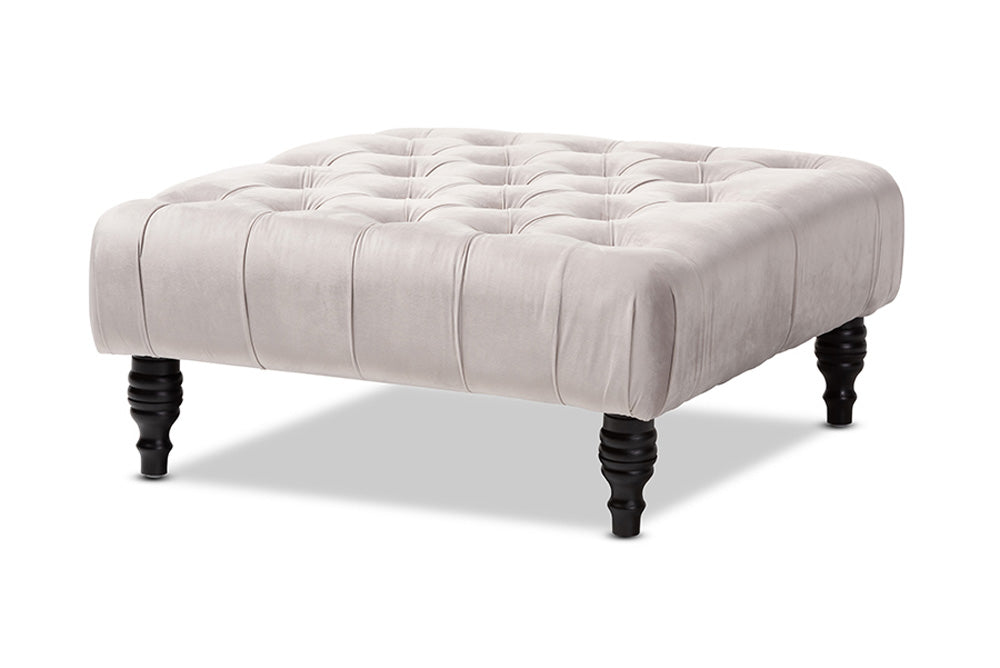 Baxton Studio - Keswick Ottoman - 502-Slate Grey-Otto view 1