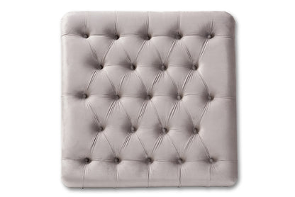 Baxton Studio - Keswick Ottoman - 502-Slate Grey-Otto view 3