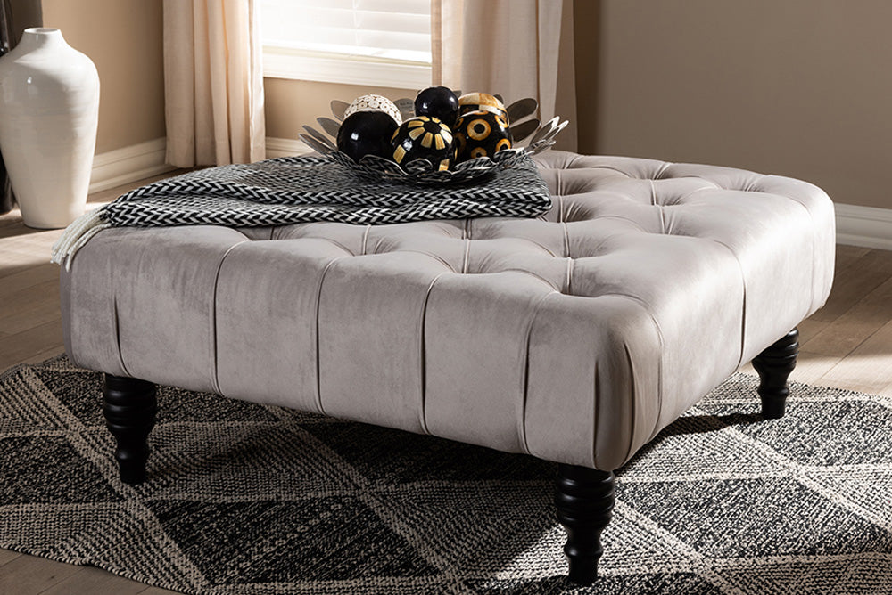 Baxton Studio - Keswick Ottoman - 502-Slate Grey-Otto view 5