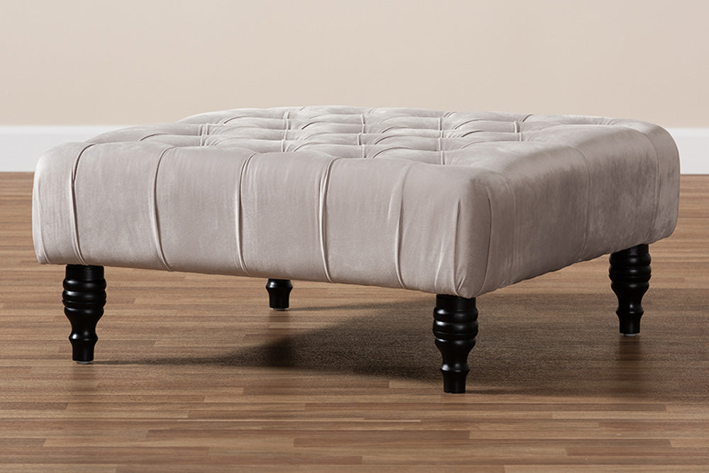 Baxton Studio - Keswick Ottoman - 502-Slate Grey-Otto view 6