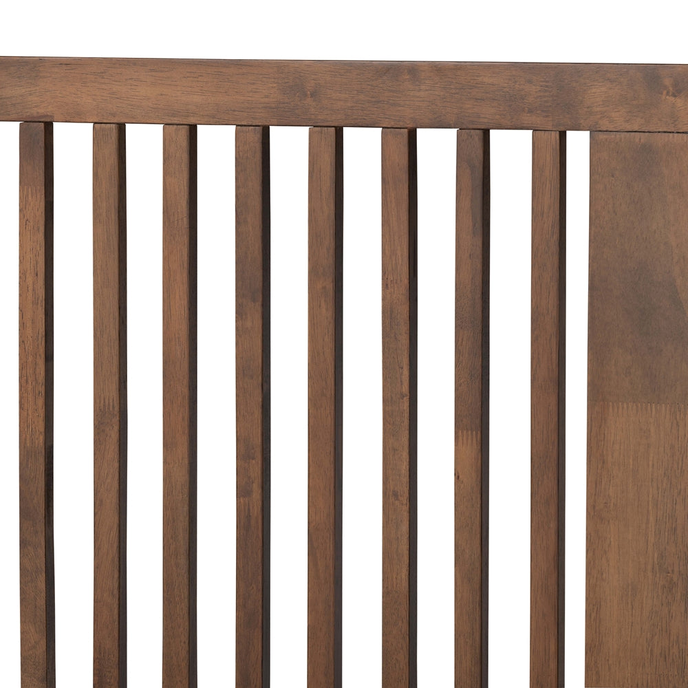 Baxton Studio - Kioshi Full Size Bed in Ash Walnut - Kioshi-Ash Walnut-Full view 4