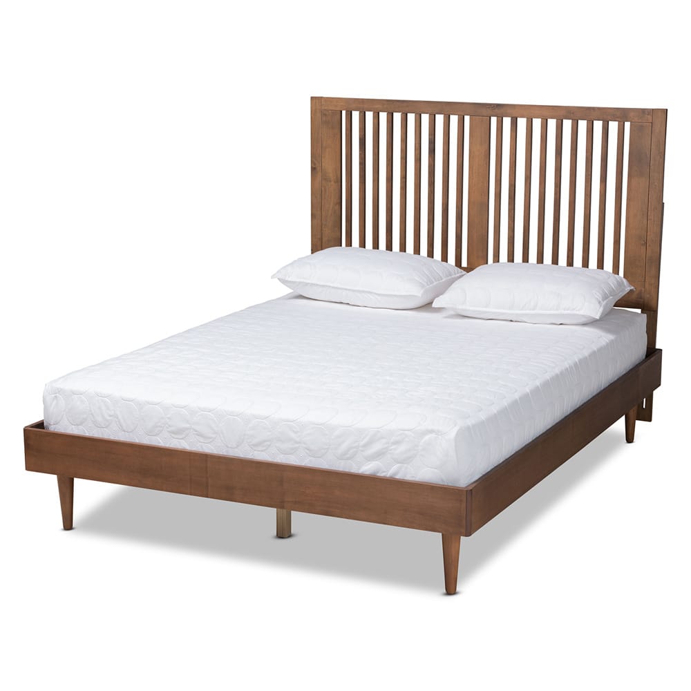 Baxton Studio - Kioshi King Size Bed in Ash Walnut - Kioshi-Ash Walnut-King view 1