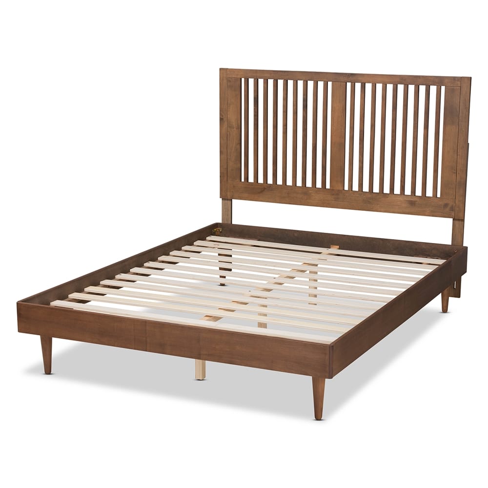Baxton Studio - Kioshi King Size Bed in Ash Walnut - Kioshi-Ash Walnut-King view 3