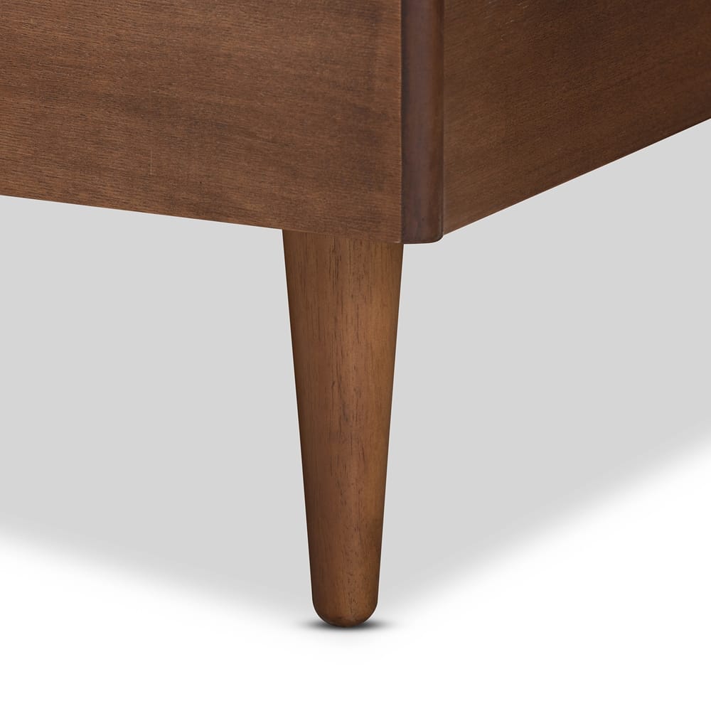 Baxton Studio - Kioshi King Size Bed in Ash Walnut - Kioshi-Ash Walnut-King view 5
