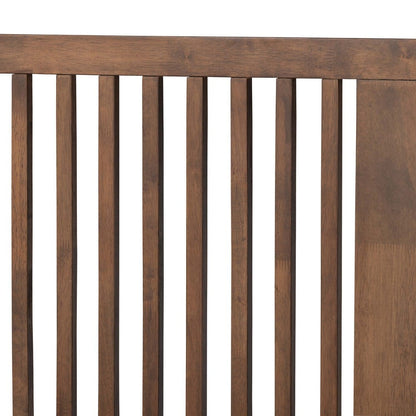 Baxton Studio - Kioshi Queen Size Bed in Ash Walnut - Kioshi-Ash Walnut-Queen view 4