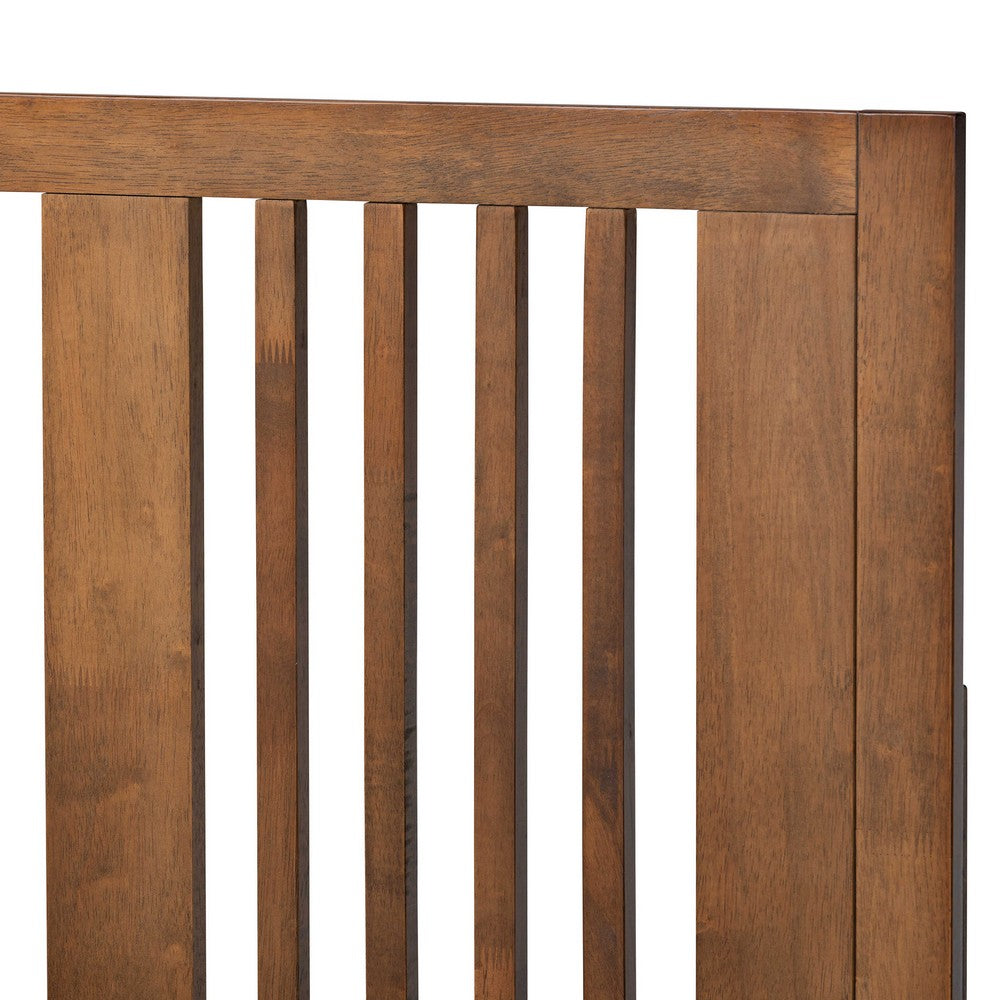 Baxton Studio - Kioshi Twin Size Bed in Ash Walnut - Kioshi-Ash Walnut-Twin view 4