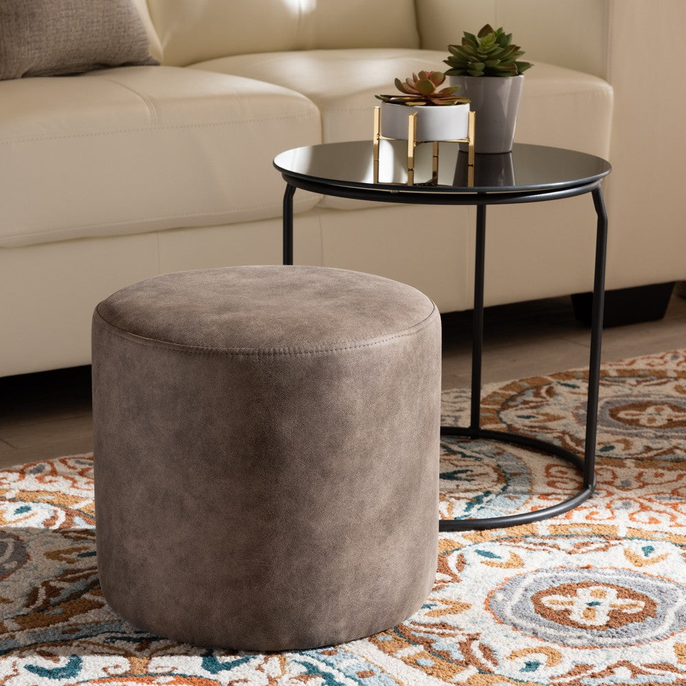 Baxton Studio - Kira Living Room Set in Grey/Brown/Black - 180430-Grey/Black-2PC Set view 4