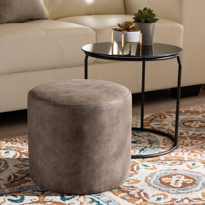 Baxton Studio - Kira Living Room Set in Grey/Brown/Black - 180430-Grey/Black-2PC Set view 4