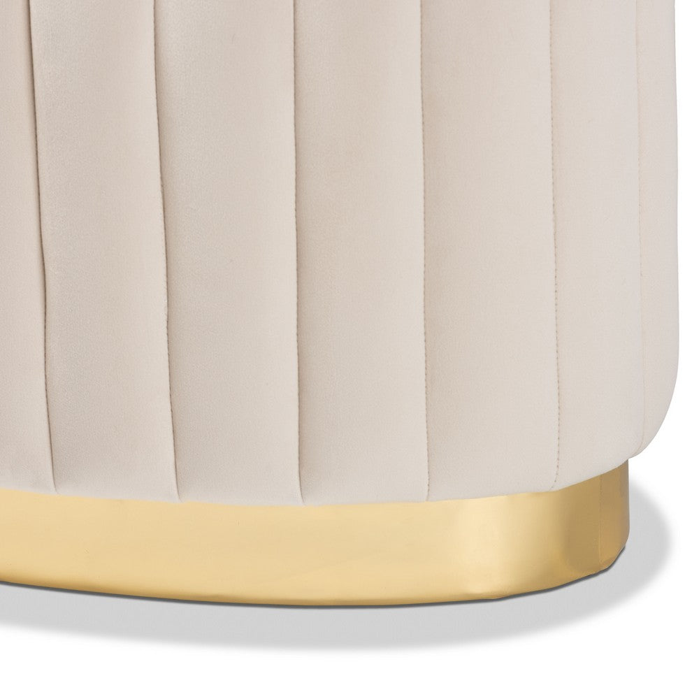 Baxton Studio - Kirana Ottoman in Beige/gold - WS-20352-Beige Velvet/Gold-Otto view 4