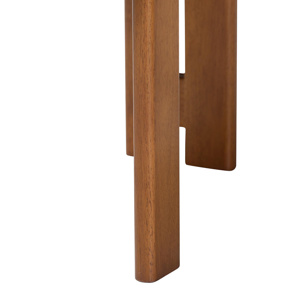 Baxton Studio - Kyren Set of 2 Dining Chairs in Cream/Walnut Brown - BBT5538-Walnut/Cream-DC view 5