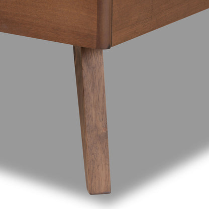 Baxton Studio - Laima Twin Size Bed in Dark Grey/Walnut Brown - Laima-Dark Grey/Walnut-Twin view 5