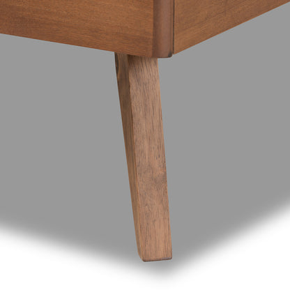Baxton Studio - Laima Twin Size Bed in Light Grey/Walnut Brown - Laima-Light Grey/Walnut-Twin view 5