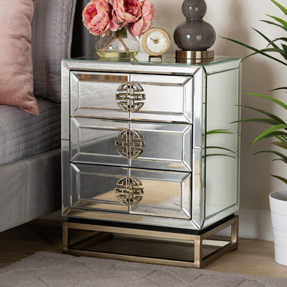 Baxton Studio - Laken End Table in Mirrored/Sliver - RXF-2222-ET view 6