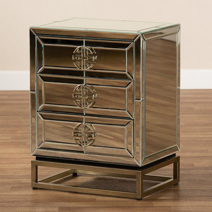 Baxton Studio - Laken End Table in Mirrored/Sliver - RXF-2222-ET view 7