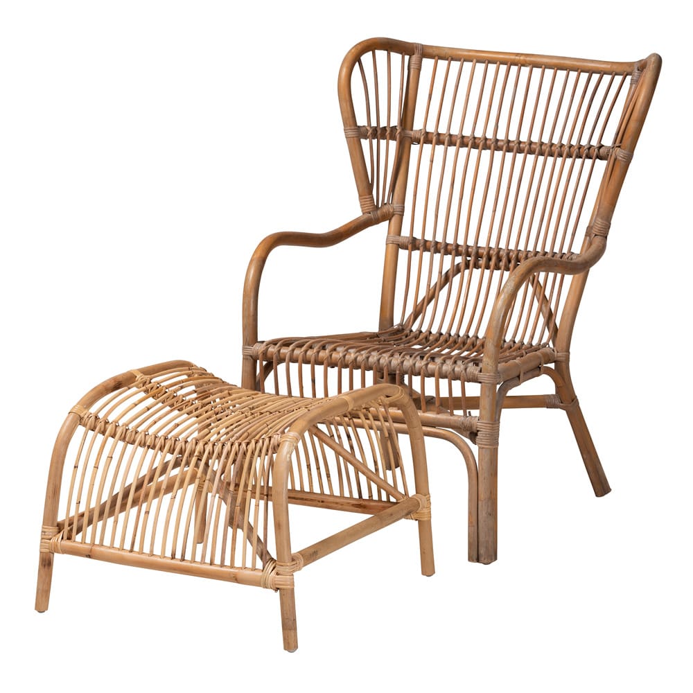 Baxton Studio - Lamaria Living Room Set in Natural Brown - DC9099-Rattan-2PC Set view 1
