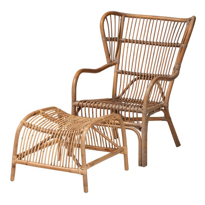Baxton Studio - Lamaria Living Room Set in Natural Brown - DC9099-Rattan-2PC Set view 1
