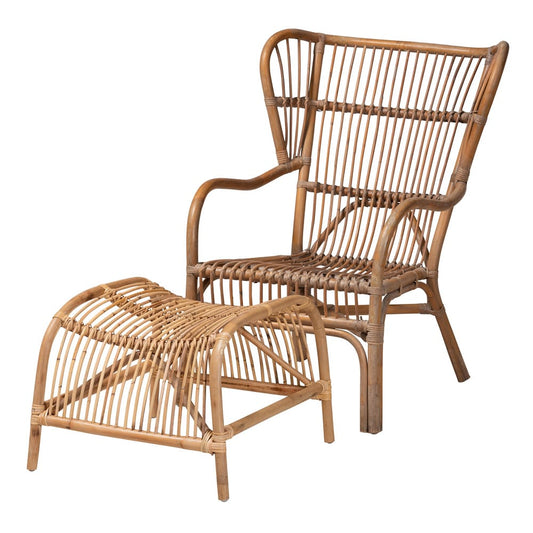 Baxton Studio - Lamaria Living Room Set in Natural Brown - DC9099-Rattan-2PC Set view 1