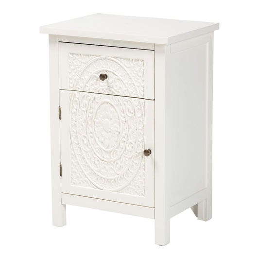 Baxton Studio - Lambert End Table in White - JY20B083-White-ET view 1