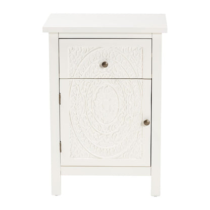 Baxton Studio - Lambert End Table in White - JY20B083-White-ET view 3