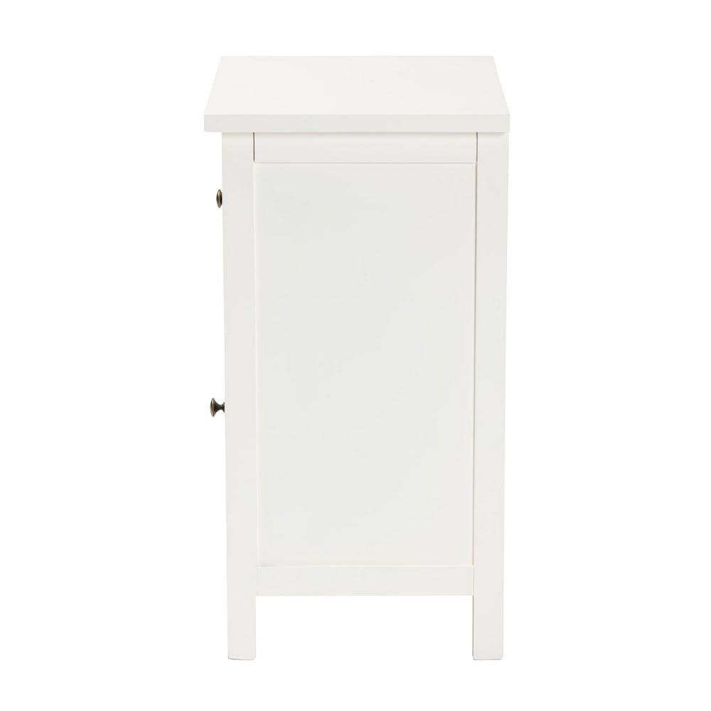 Baxton Studio - Lambert End Table in White - JY20B083-White-ET view 4