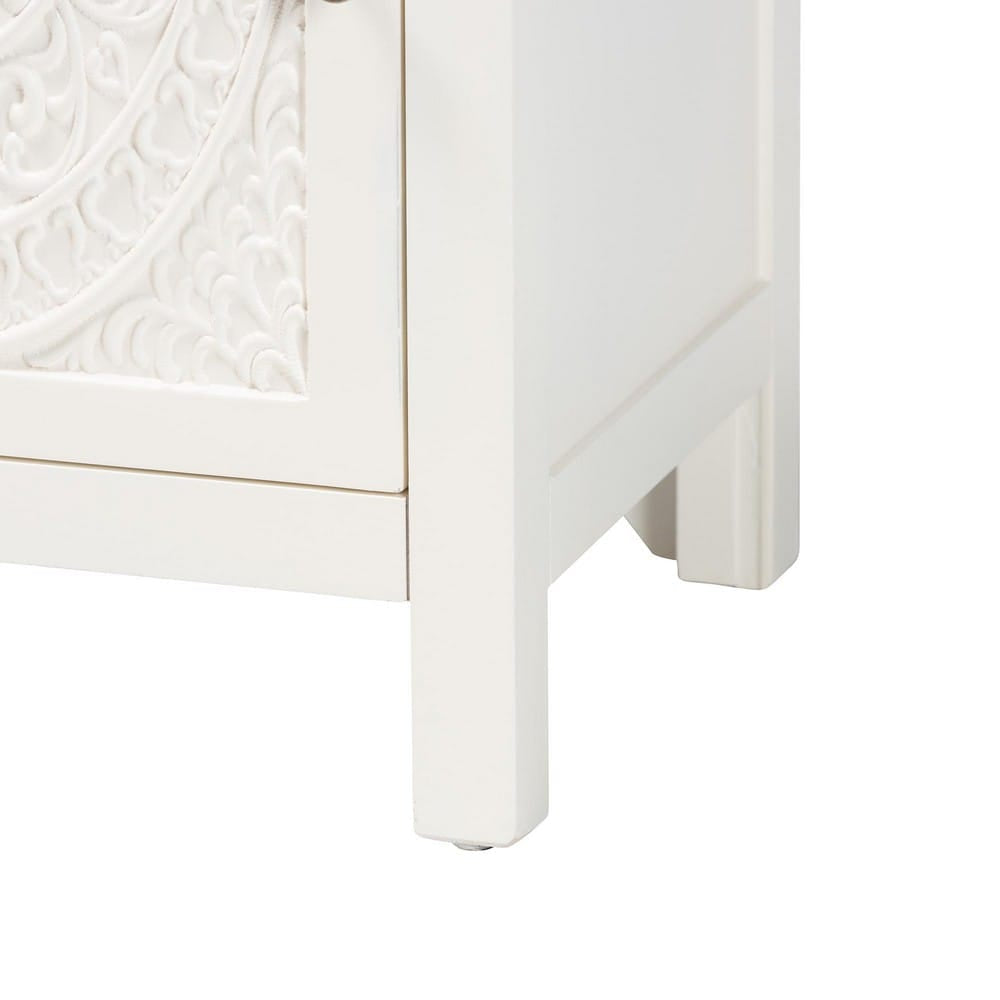 Baxton Studio - Lambert End Table in White - JY20B083-White-ET view 7