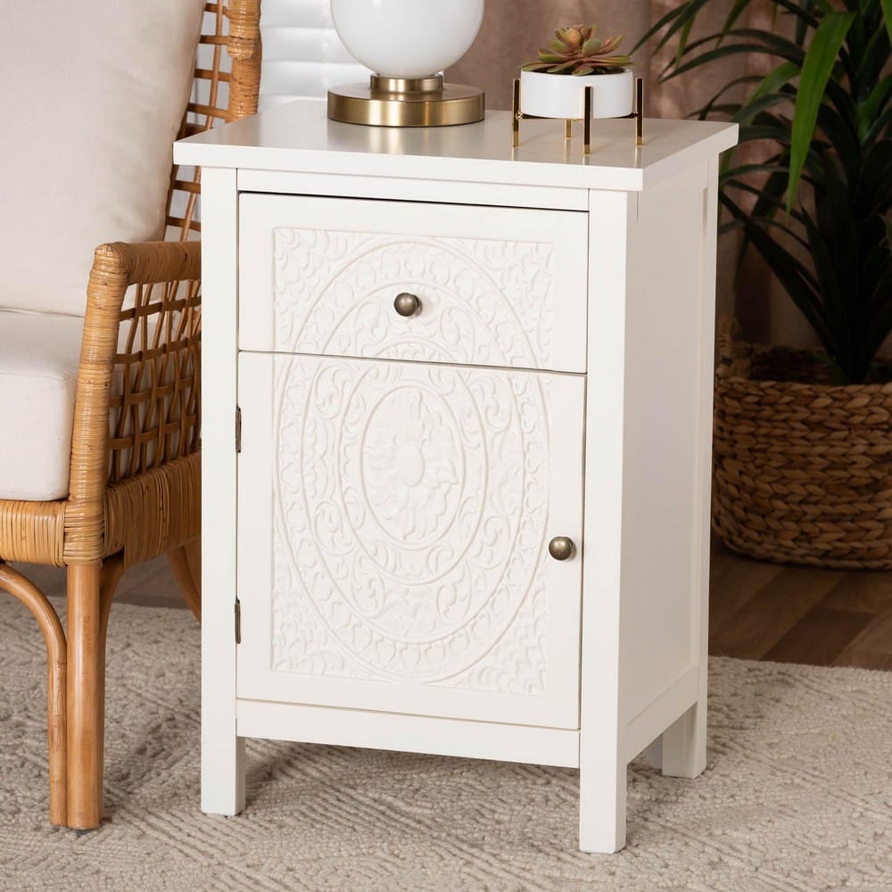 Baxton Studio - Lambert End Table in White - JY20B083-White-ET view 9