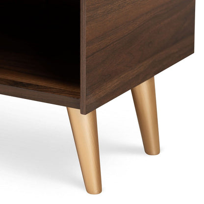 Baxton Studio - Landen Shoe Cabinet in Walnut Brown/Gold  - LV10SC10151WI-Columbia/Gold-Shoe Cabinet view 6