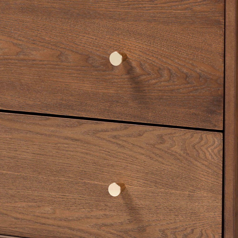 Baxton Studio - Landis Chest in Ash Walnut/Gold - MG9002-Ash Walnut-4DW-Chest view 5