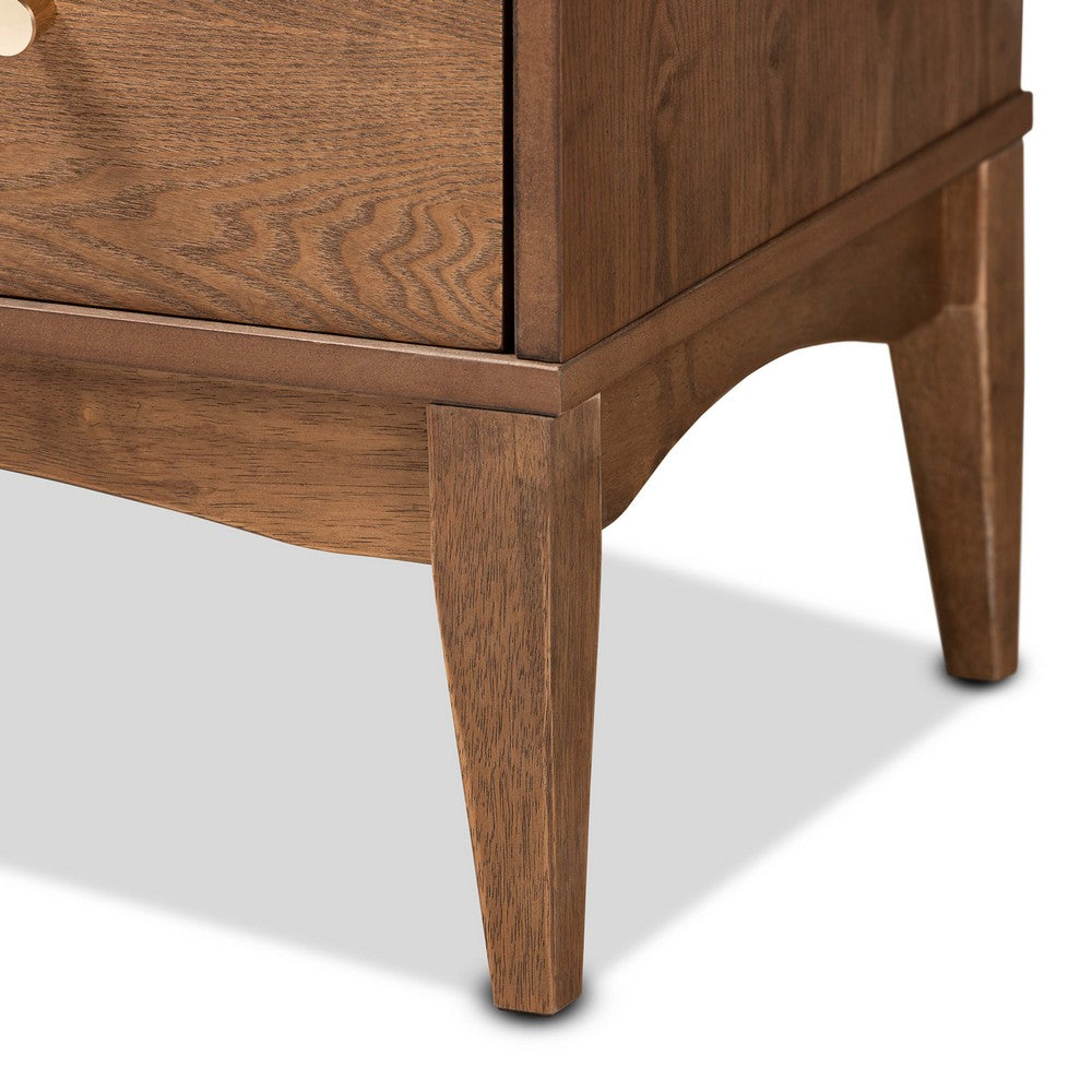 Baxton Studio - Landis Chest in Ash Walnut/Gold - MG9002-Ash Walnut-4DW-Chest view 6