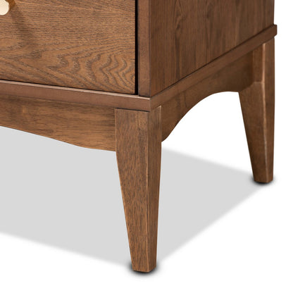 Baxton Studio - Landis Chest in Ash Walnut/Gold - MG9002-Ash Walnut-4DW-Chest view 6