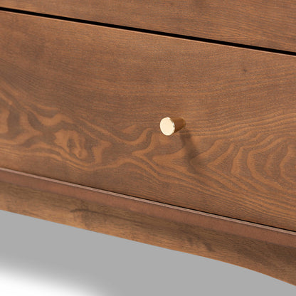 Baxton Studio - Landis Dresser in Ash Walnut/Gold - MG9002-Ash Walnut-6DW-Dresser view 5