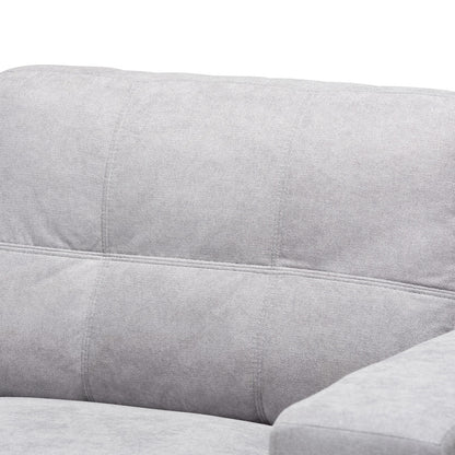 Baxton Studio - Langley Sectional Sofa in Light Grey - J099C-Light Grey-LFC view 2
