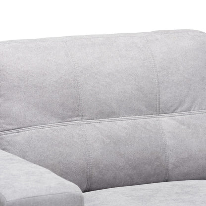 Baxton Studio - Langley Sectional Sofa in Light Grey - J099C-Light Grey-RFC view 2
