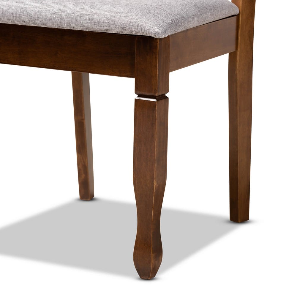 Baxton Studio - Lanier Dining Set in Grey/walnut brown - RH318C-Grey/Walnut-6PC Dining Set view 7