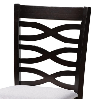Baxton Studio - Lanier Pub Set in Gray/Espresso - RH318P-Grey/Dark Brown-5PC Pub Set view 4