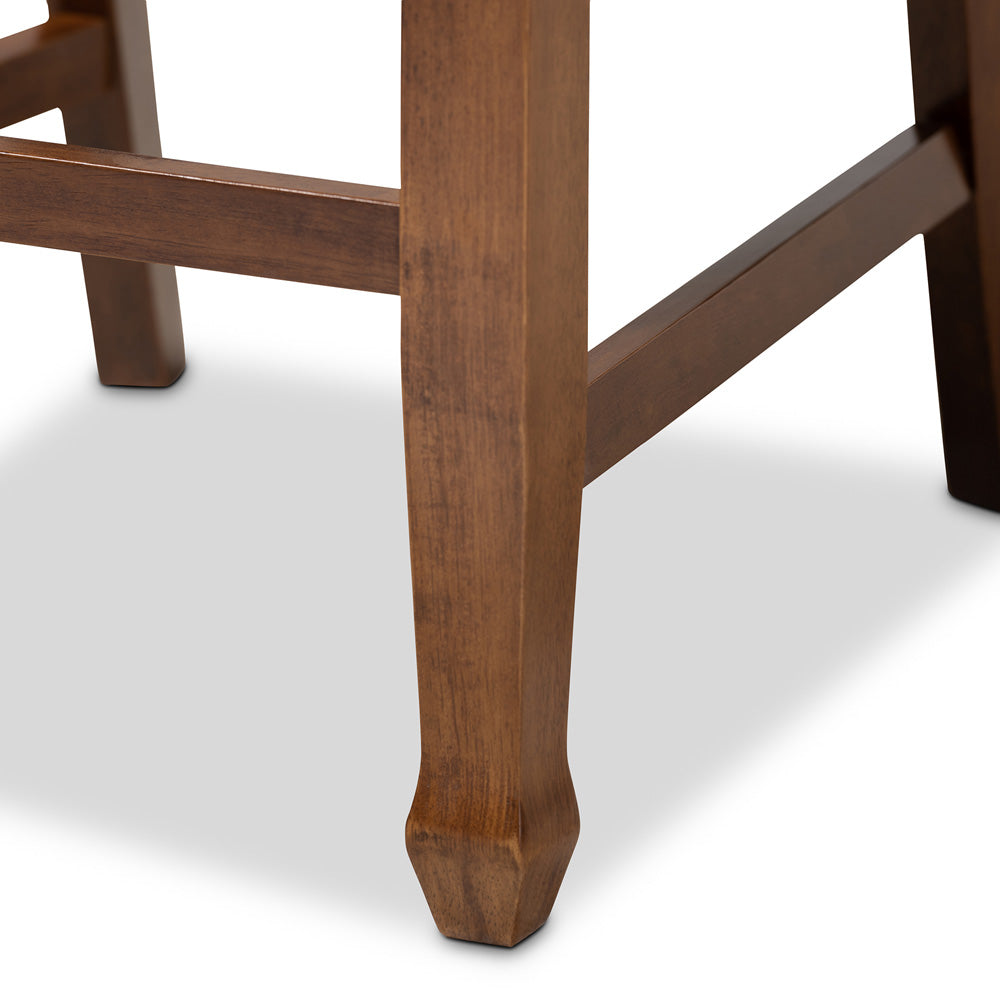 Baxton Studio - Lanier Set of 2 Counter Stools in Grey/Walnut - RH318P-Grey/Walnut-PC view 5
