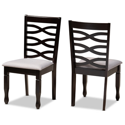 Baxton Studio - Lanier Set of 2 Dining Chairs in Grey/Dark Brown - RH318C-Grey/Dark Brown-DC-2PK view 1