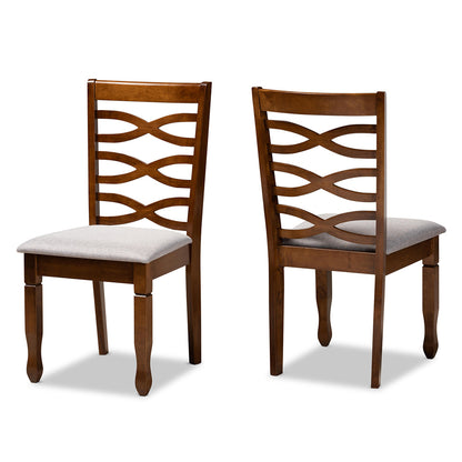 Baxton Studio - Lanier Set of 2 Dining Chairs in Grey/Walnut Brown  - RH318C-Grey/Walnut-DC-2PK view 1