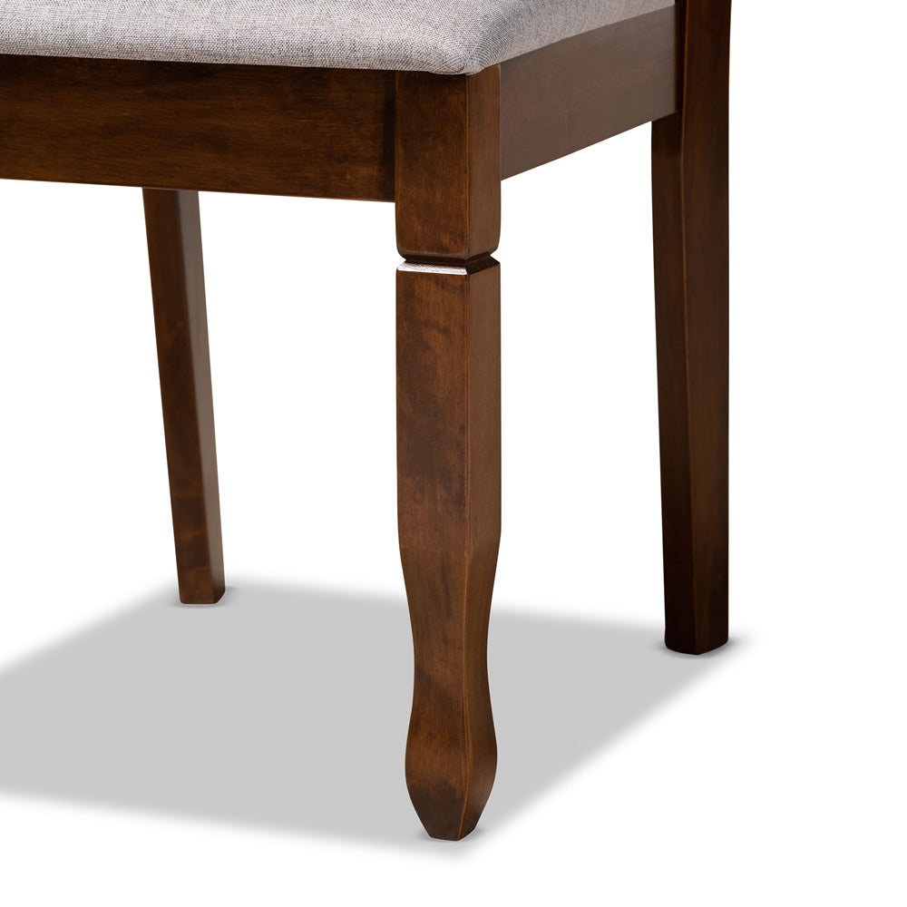 Baxton Studio - Lanier Set of 2 Dining Chairs in Grey/Walnut Brown  - RH318C-Grey/Walnut-DC-2PK view 5